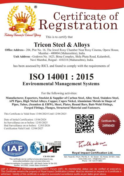 Tricon Steel EMS 14001
